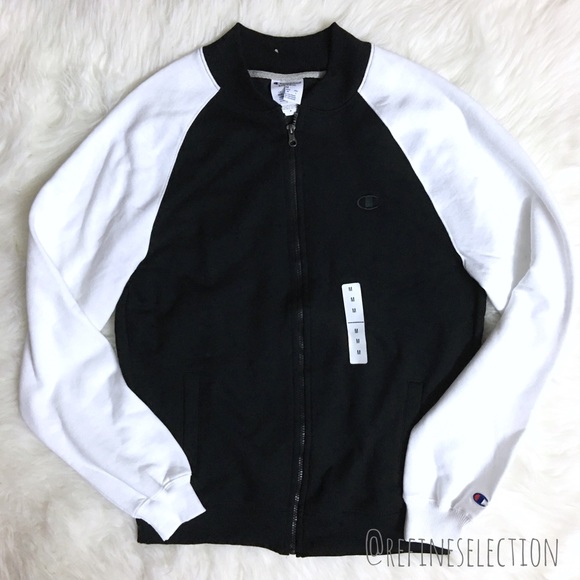 champion fleece bomber jacket